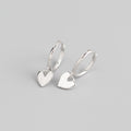 Aros de corazon - Plata 925