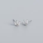 Aros Hoja Plata 925 con Cristales – Oro y Oro Blanco