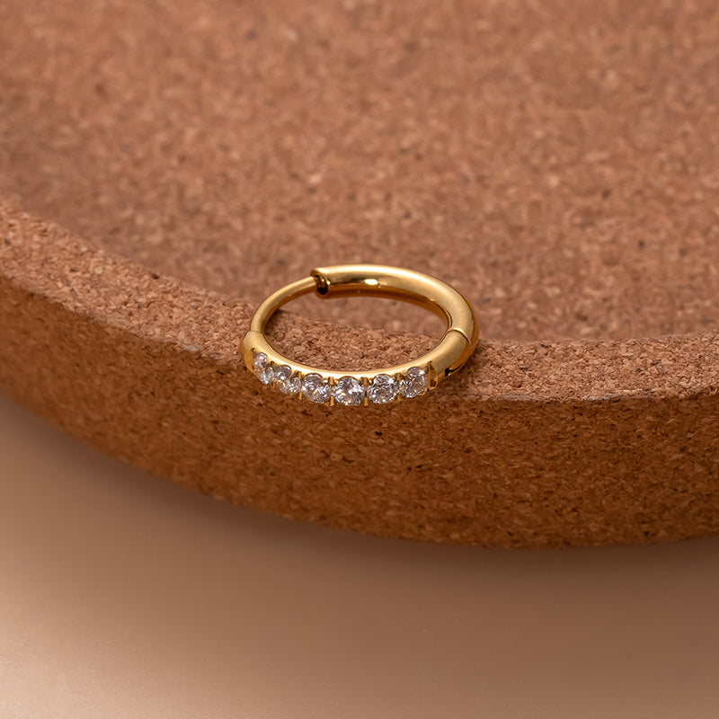 Par Aros Huggie baño en Oro 18K 10mm