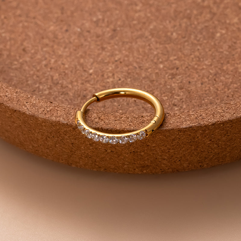 Par Aros Huggie baño en Oro 18K 14mm