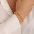 Pulsera Twist 3 mm con Baño de Oro 18K