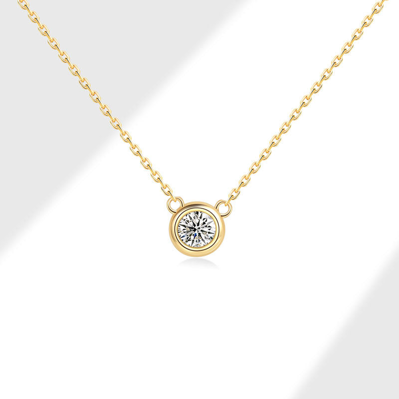 Collar con Punto de Luz Plata 925 – Oro 18K