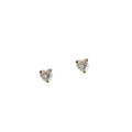 Aros Corazón Plata 925 con Circones – Oro 14K y Platino