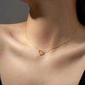 Collar Corazón Plata 925 con Baño de Oro 14K