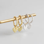 Aros de corazon - Plata 925