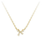 Collar de nudo - baño en oro