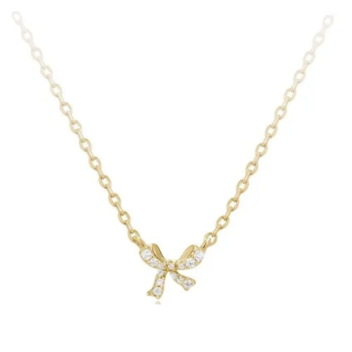 Collar de nudo - baño en oro